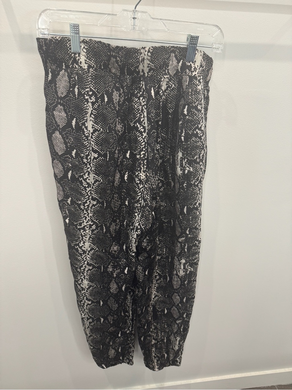 Nation LTD Black & White Snake-Print Jogger Pants